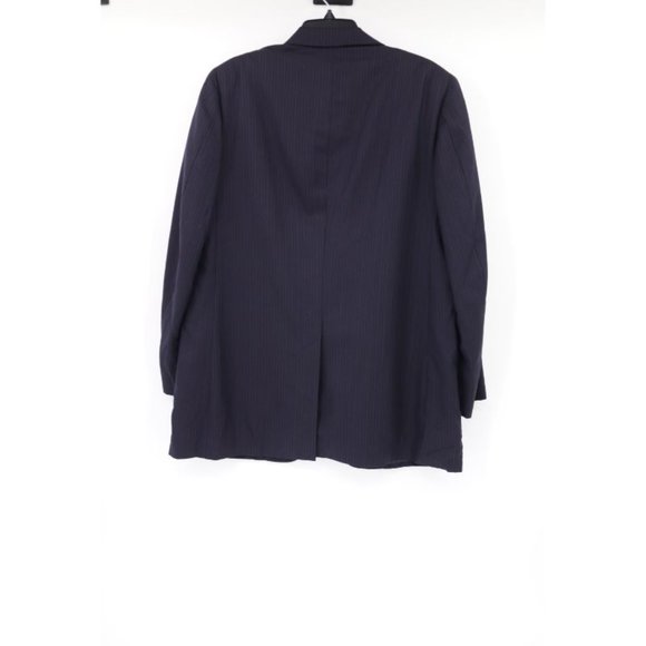 Hickey Freeman Sport Coat Navy Striped Men's 46-48 - Picture 5 of 15